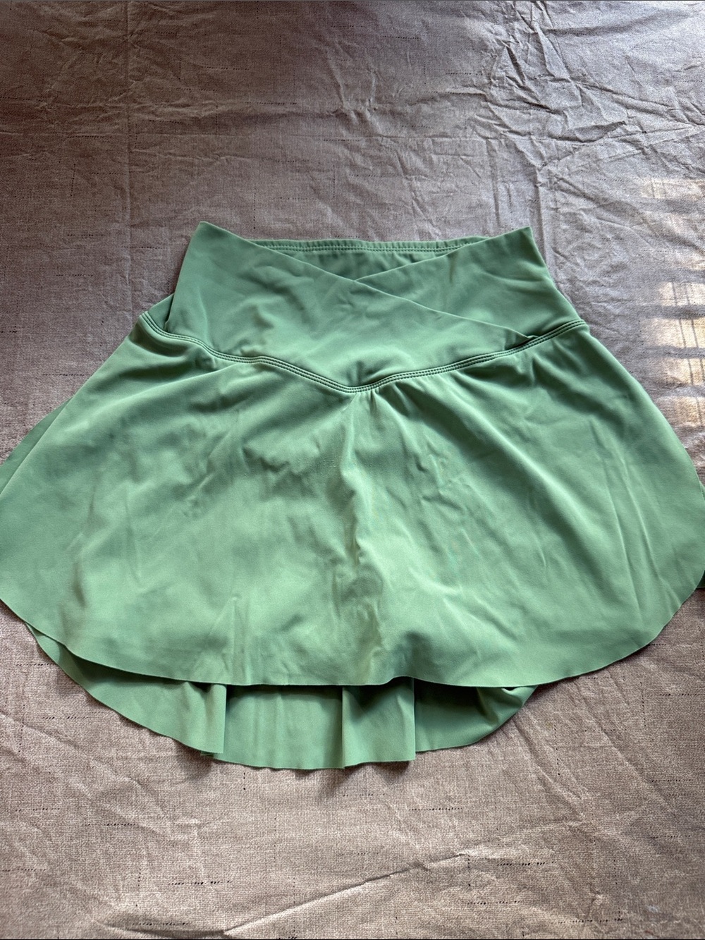 HALARA High-Waist Flared Skirt in Sage Green